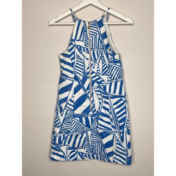 Lilly Pulitzer Annabelle Nautical Bay Blue Shift Dress Women's Size 0 - Picture 9 of 11